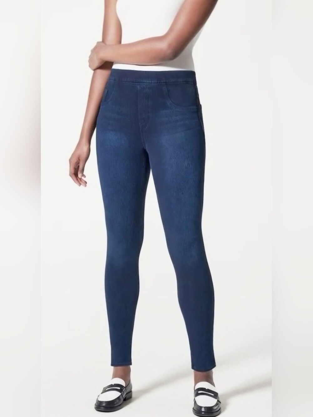 SPANX Dark Blue Stretch Denim Skinny